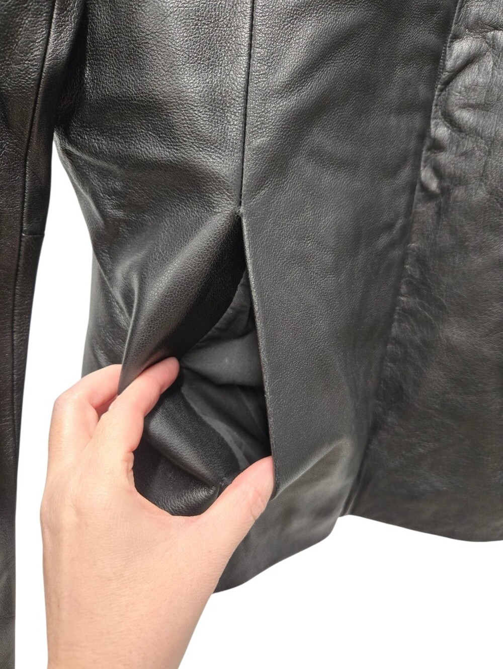 Y2K Wilson Leather Zip Up Moto Jacket - Picture 6 of 15